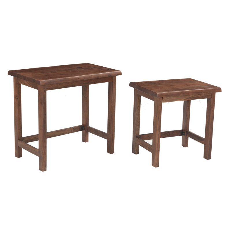 Foundry Select Bunce 22'' Tall Solid Wood Nesting Tables & Reviews